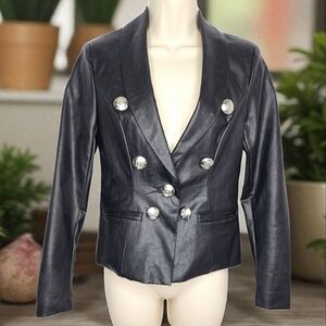 INC International Concepts Black Blazer Fitted Tailored